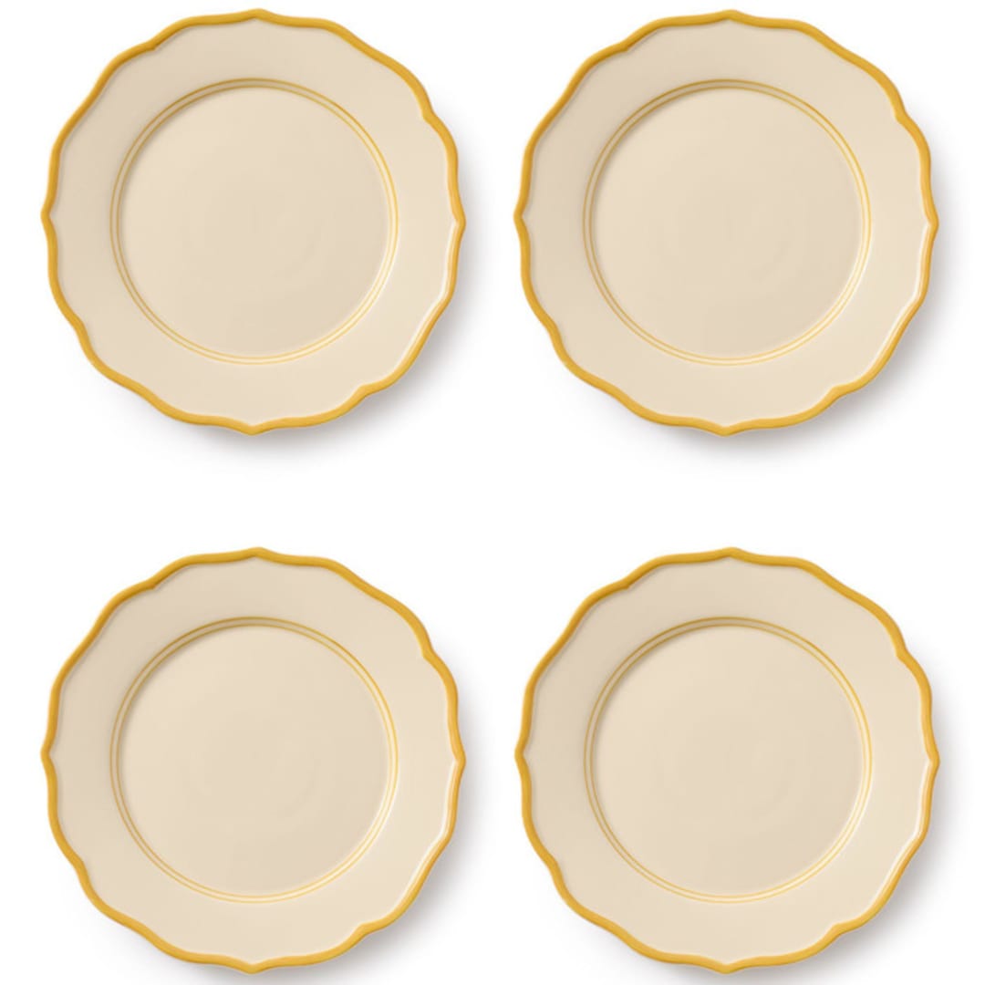 "Giovanna 10.5'' Dinner Plate Set of 4" - Plates in yellow by Maison Madison