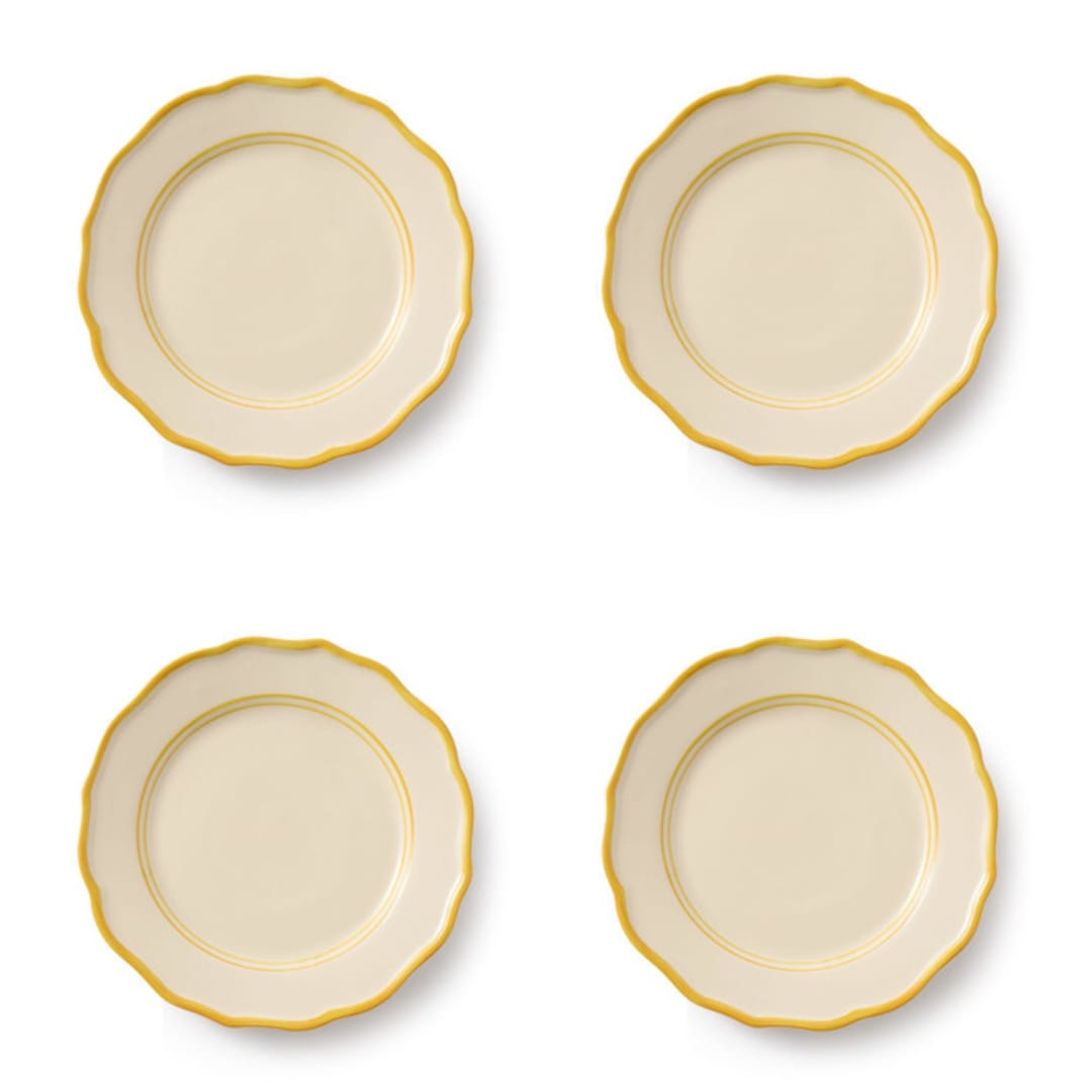 "Giovanna 9'' Side Plate Set of 4" - Plates in yellow by Maison Madison