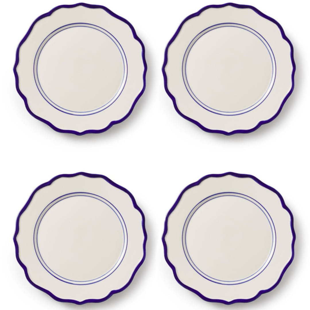 "Jane Dinner Plate Set of 4" - Plates in blue by Maison Madison