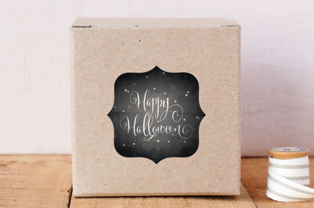 Large Curved Vintage Happy Halloween