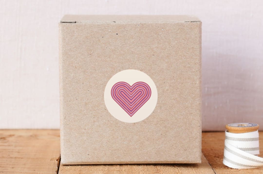 Rainbow Heart Envelope Seal