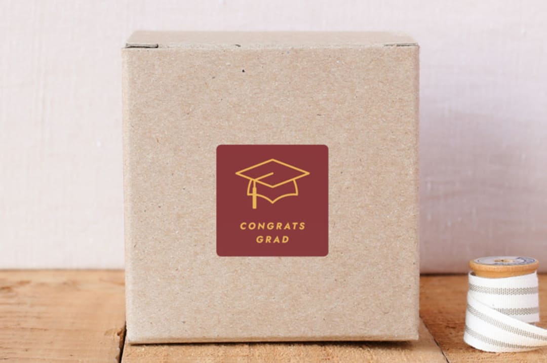 Grad Typography Envelope Seal