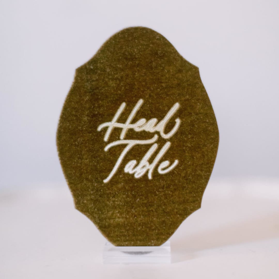 "Head Table Sign - Gold" - Wedding Signs in gold by Velvet Raptor