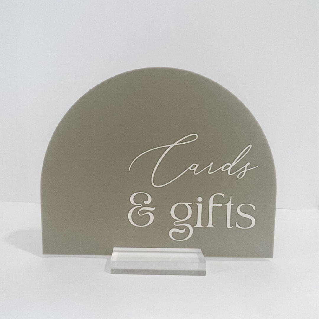 "Acrylic Arch Cards & Gifts Sign" - Wedding Signs in multicolorassorted-colors by Alexandra Ettis