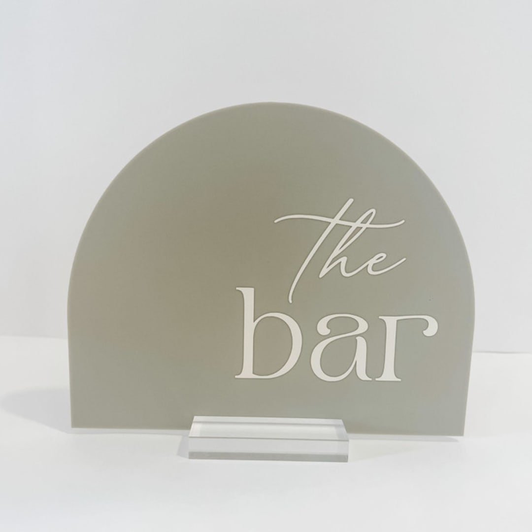 "Acrylic Arch Bar Sign" - Wedding Signs in multicolorassorted-colors by Alexandra Ettis