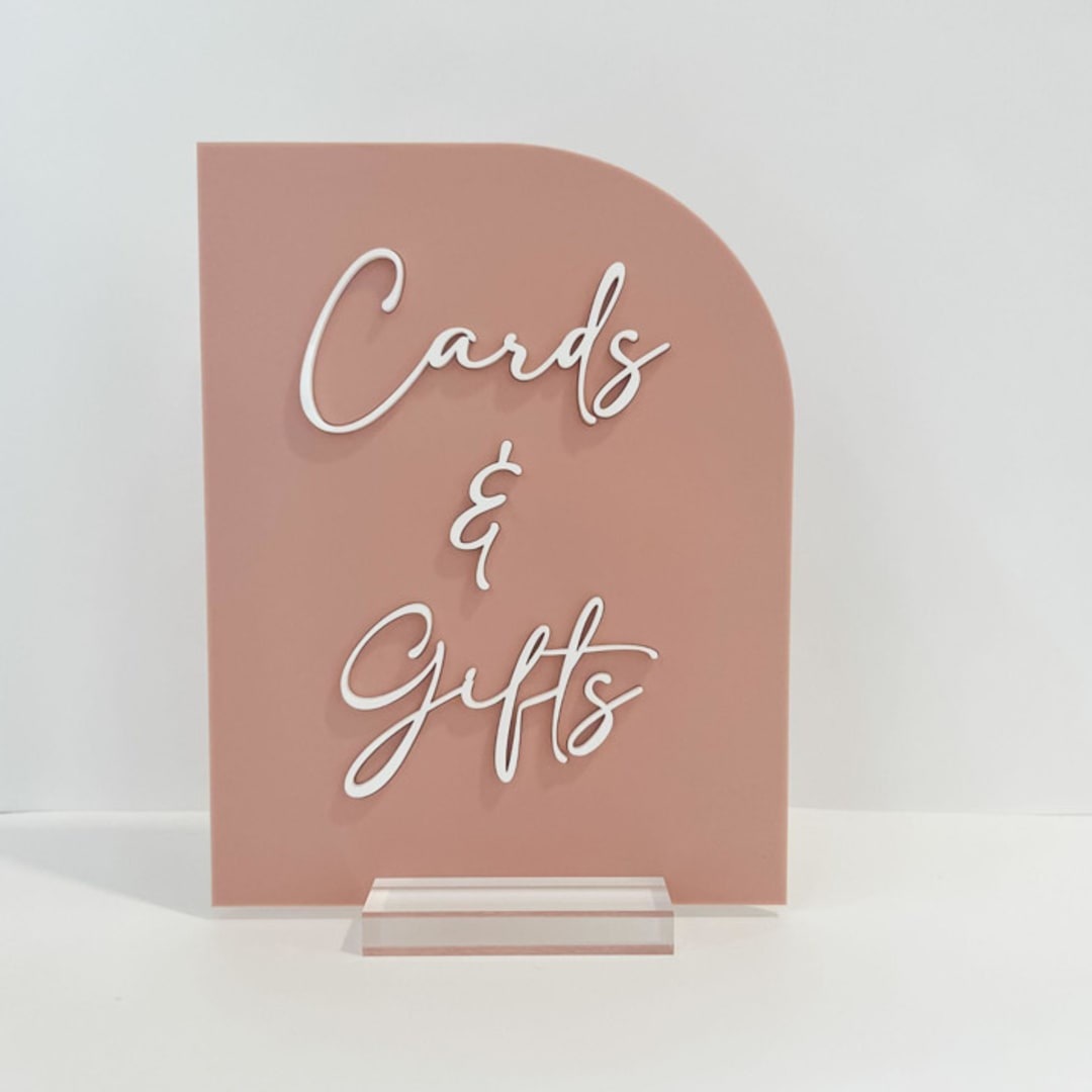 "Acrylic Cards & Gifts Sign" - Wedding Signs in multicolorassorted-colors by Alexandra Ettis
