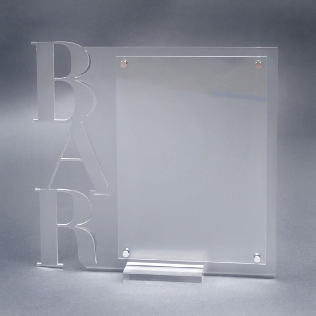 "Frosted Acrylic Bar Sign" - Wedding Signs in clear by Artifacture