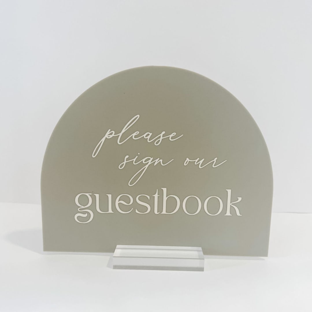 "Acrylic Arch Guestbook Sign" - Wedding Signs in multicolorassorted-colors by Alexandra Ettis