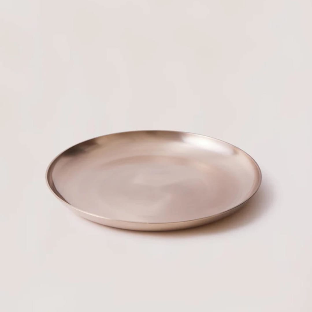 "Luxe Kansa Platter" - Serving Platters and Trays in bronze by Powered By People