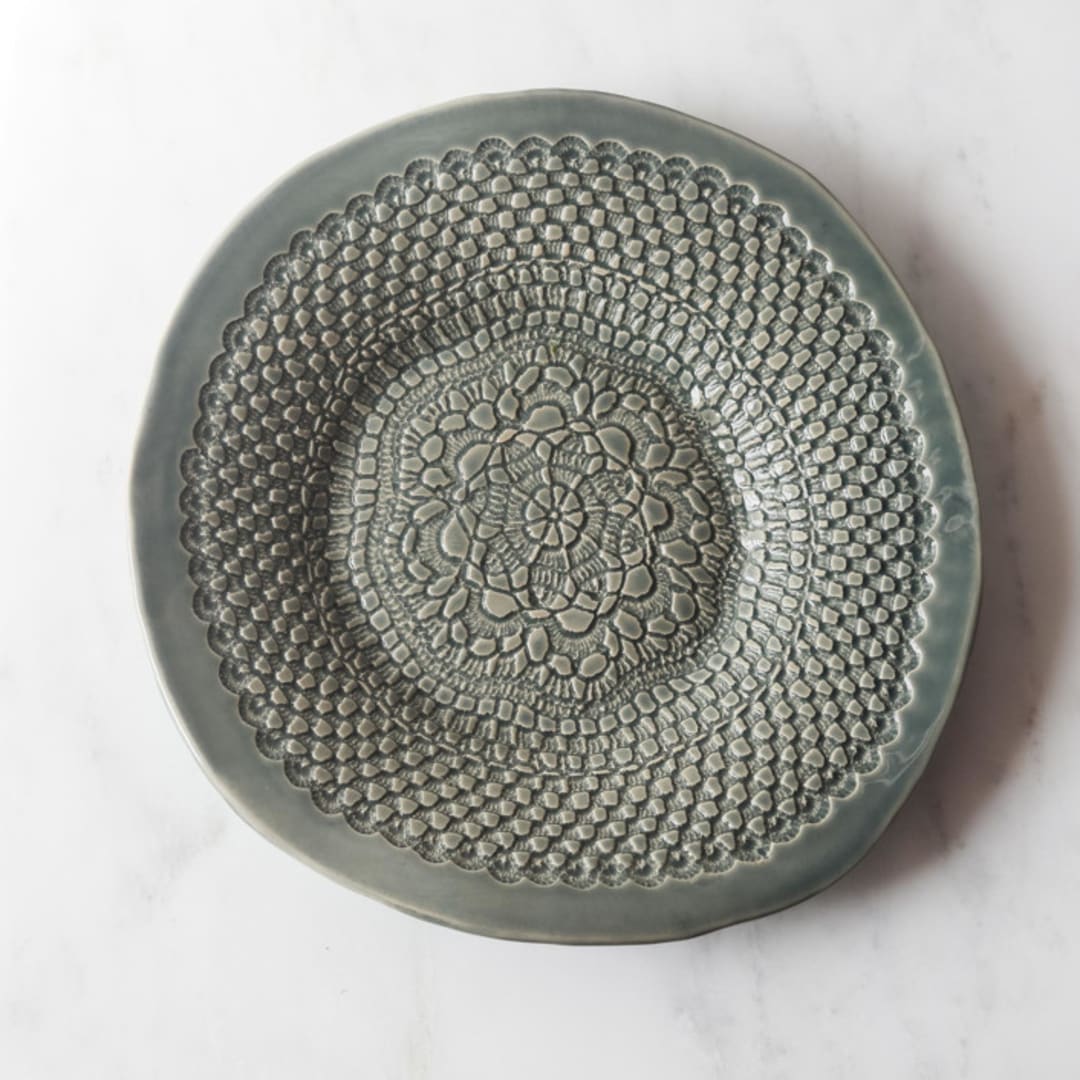 "Chamberlin Platter - Moss" - Serving Platters and Trays in green by Handmade Studio TN