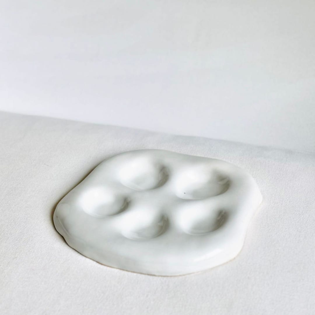 "White Bubble Snack and Condiments Tray" - Serving Platters and Trays in white by Cloude Made