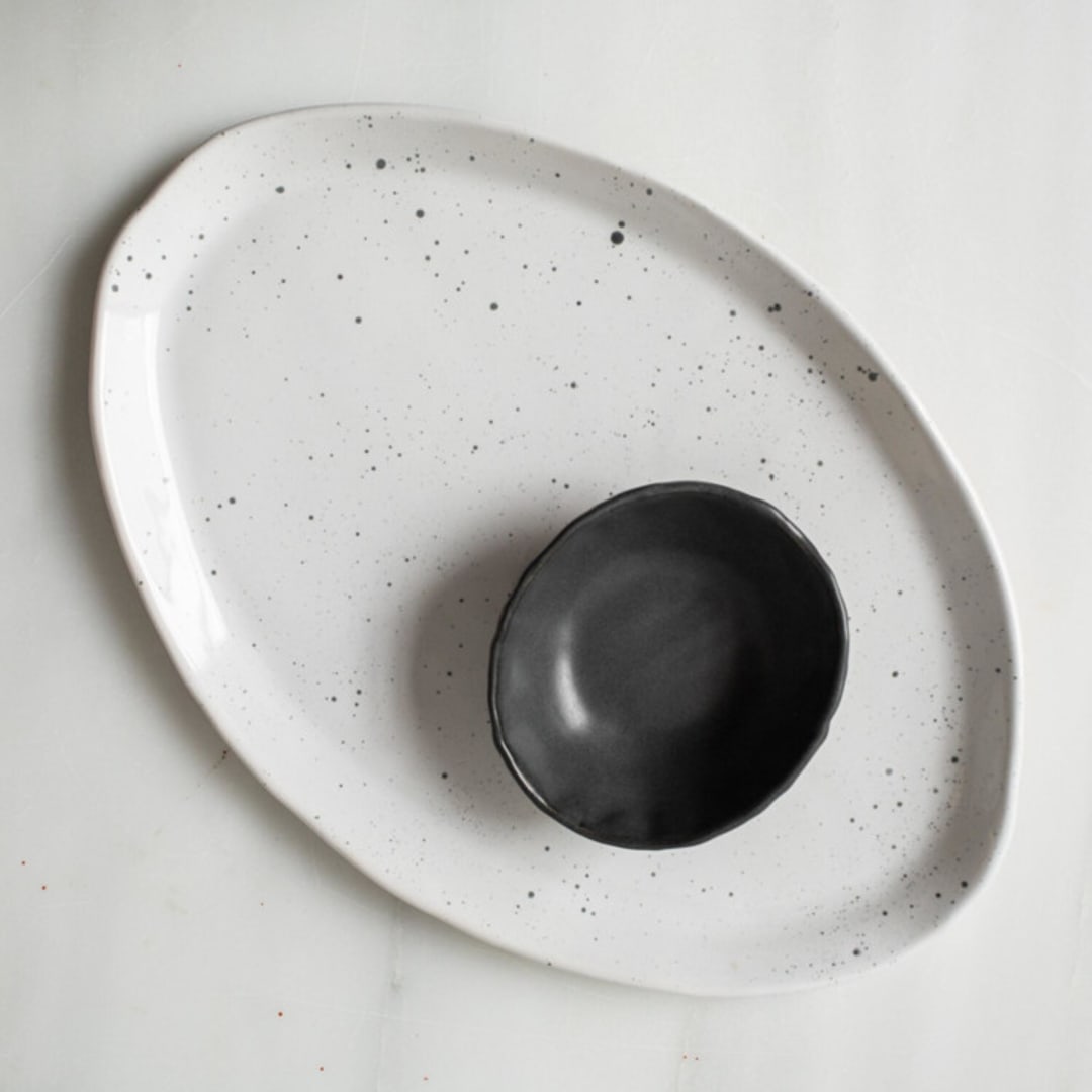 "Spec Piatra Platter Set" - Serving Platters and Trays in white by Handmade Studio TN