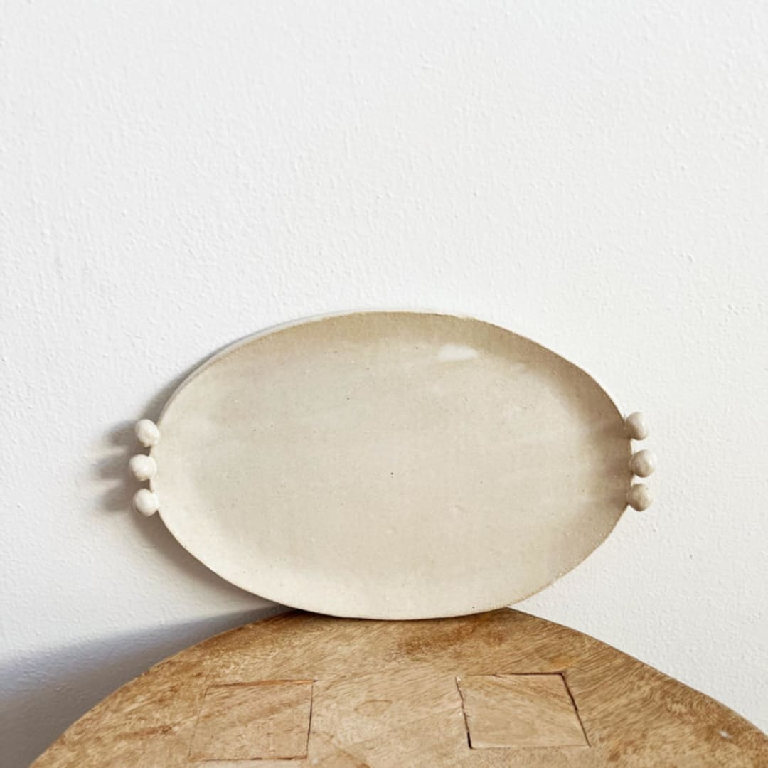 "Ellipses Platter" - Serving Platters and Trays in white by Sidney Field
