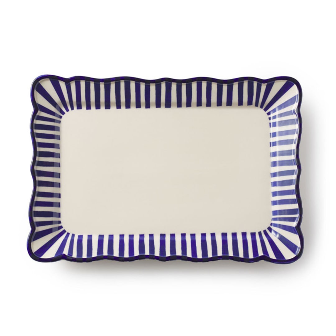 "Riviera Rectangular Platter" - Serving Platters and Trays in blue by Maison Madison