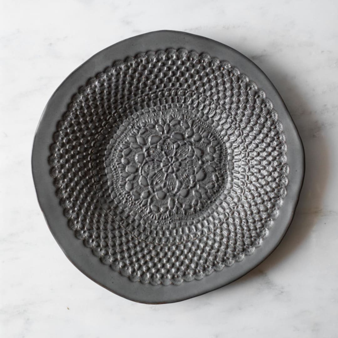 "Chamberlin Platter - Gunmetal" - Serving Platters and Trays in gray by Handmade Studio TN