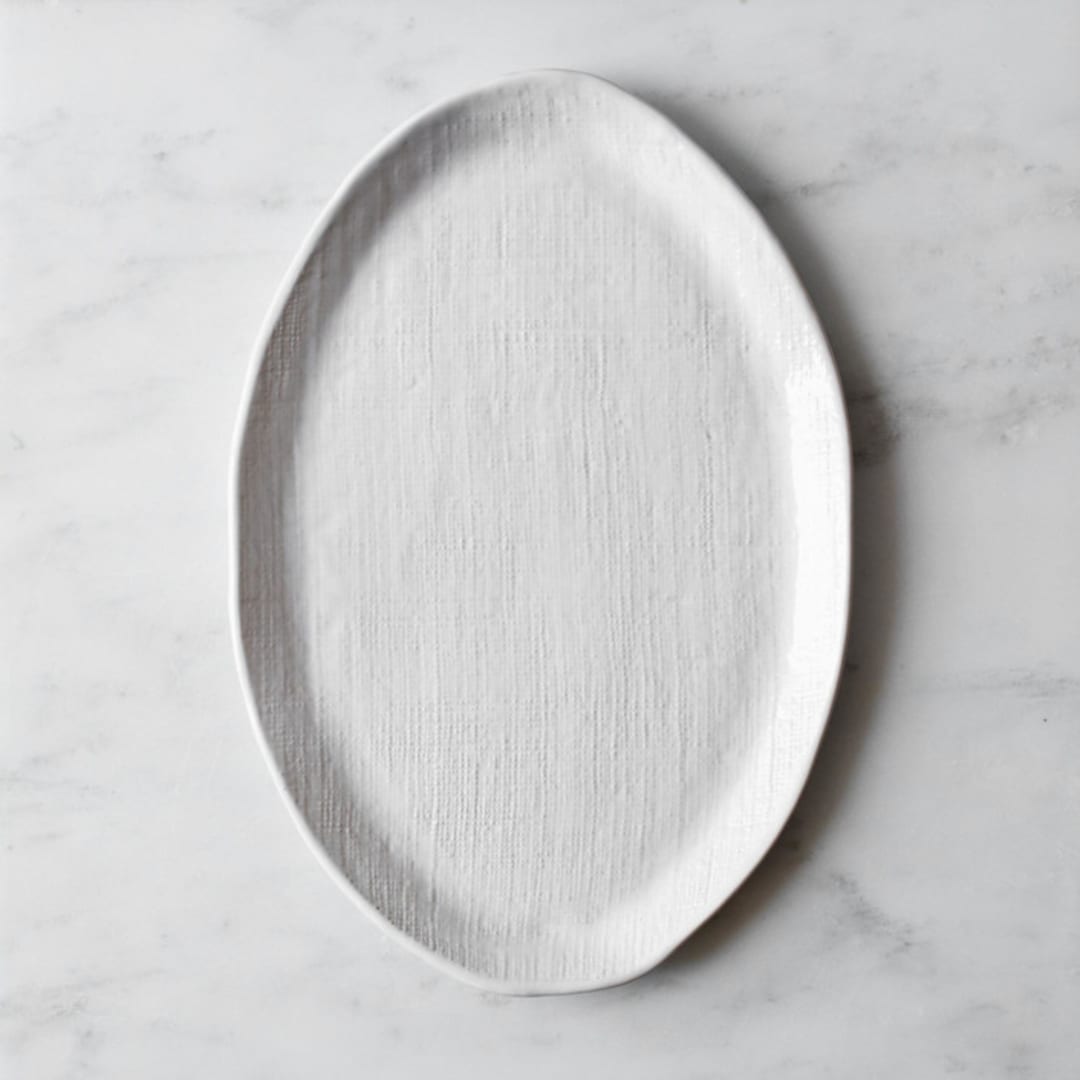 "Linen Piatra Platter" - Serving Platters and Trays in white by Handmade Studio TN