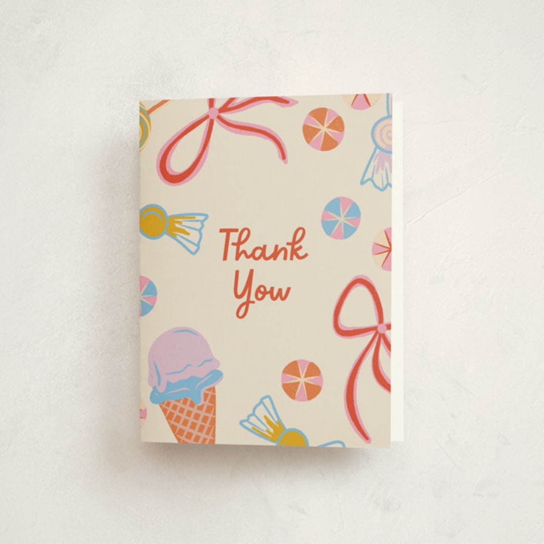"Super Sweet" - Mitzvah Thank You Cards in Cookie by Lissabeth Anglin - Front