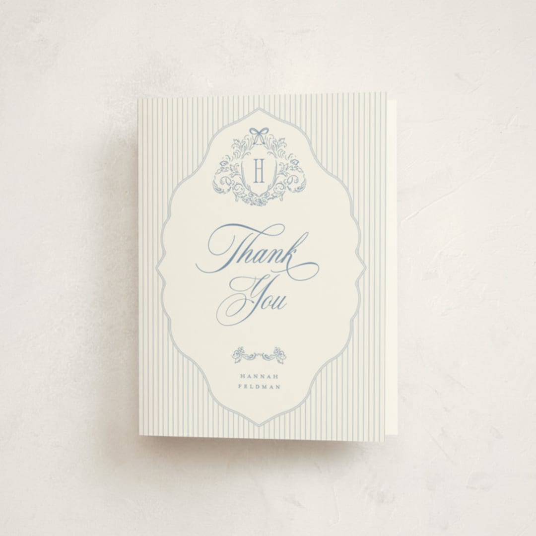"Regency" - Mitzvah Thank You Cards in Provincial by Jenna Holcomb - Front