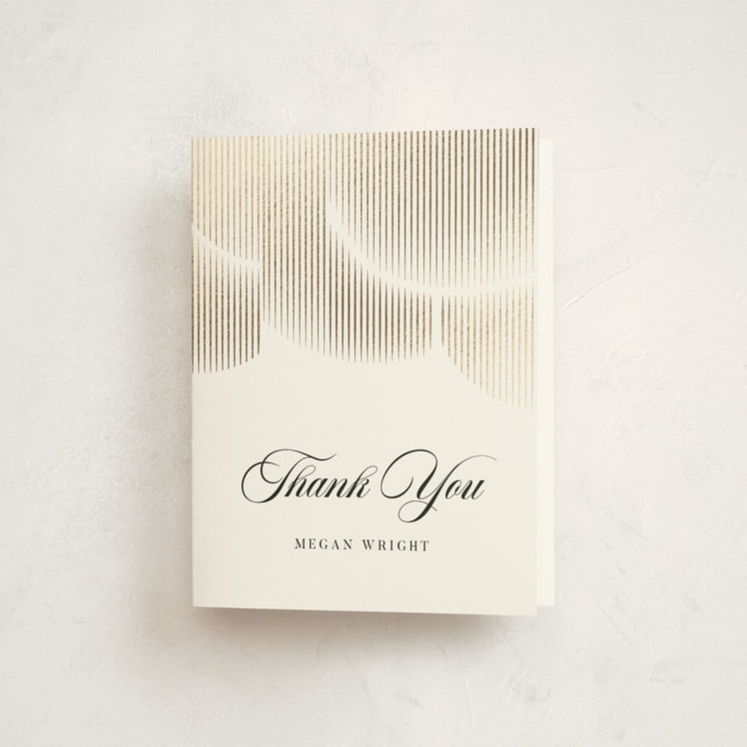 "Fringe Cascade" - Mitzvah Thank You Cards in Cloud by Robert and Stella - Front