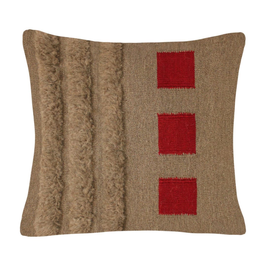 "Dove" - Throw Pillows in multicolor by Handan Loomworks