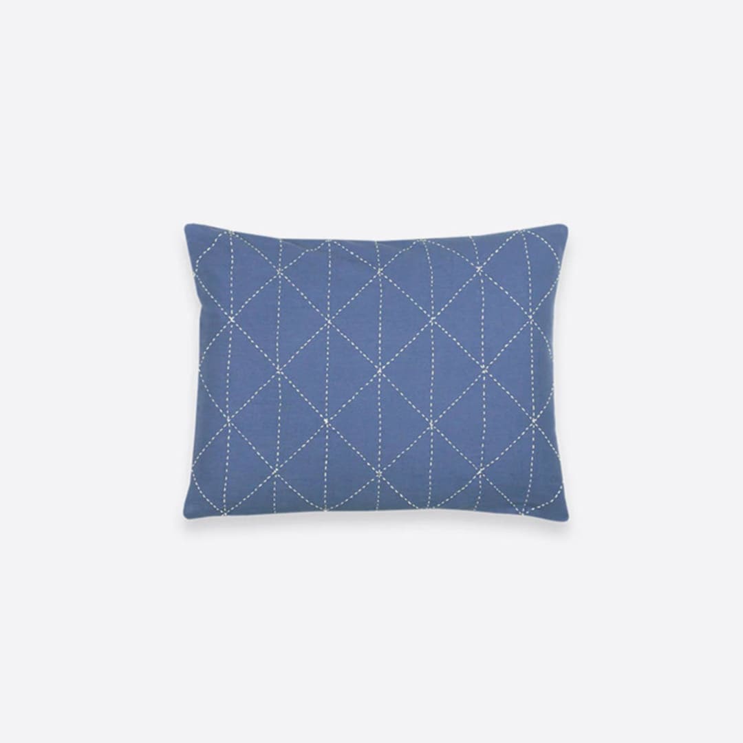 "Small Graph Throw Pillow - Slate" - Throw Pillows in blue by Anchal