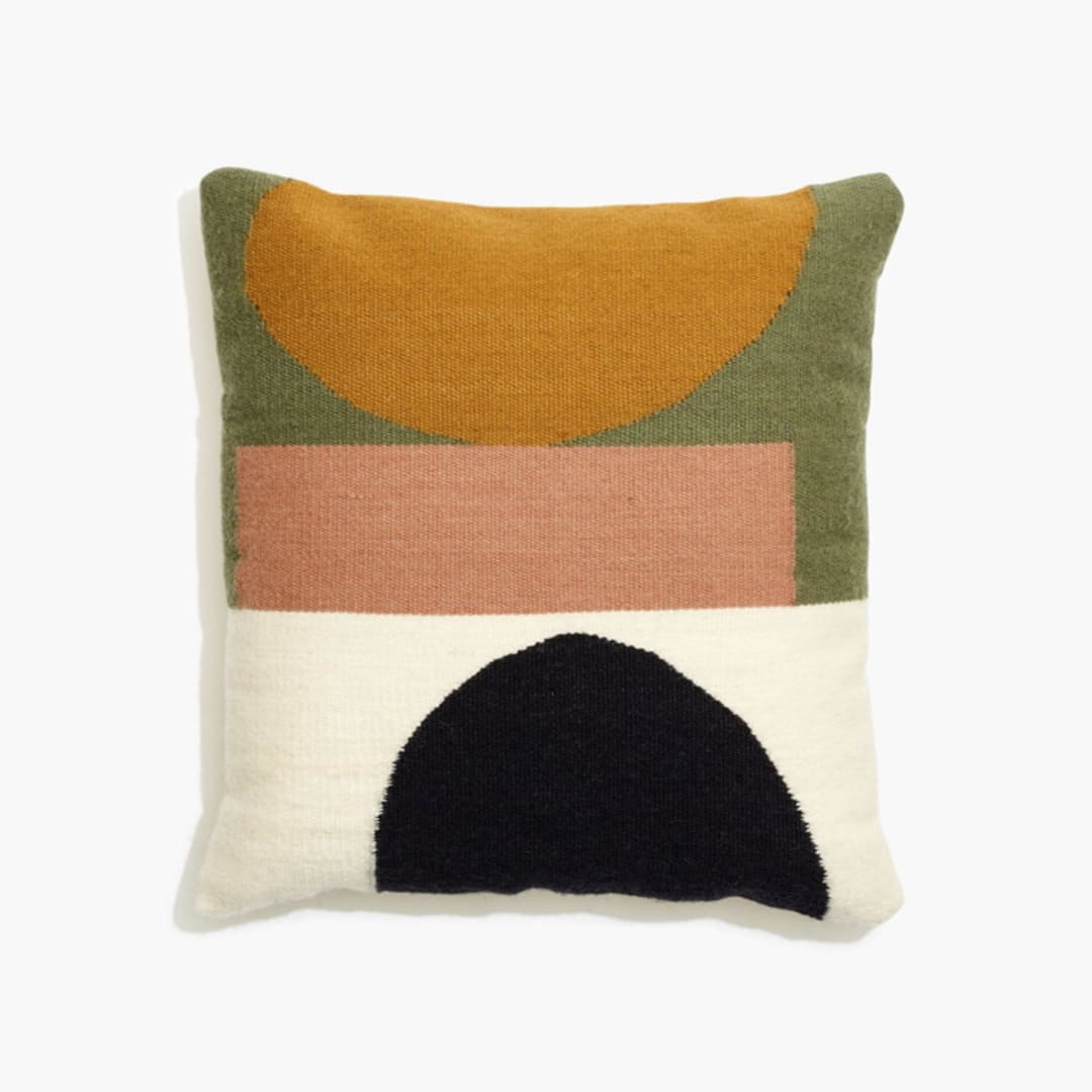 "Balancing Act Pillow" - Throw Pillows in multicolorassorted-colors by Wool and Indigo