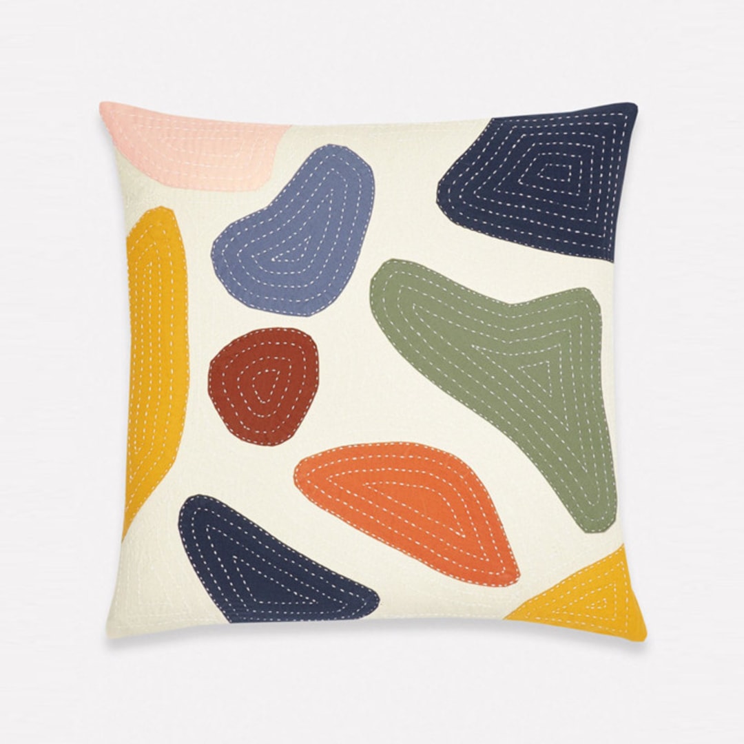 "Petal Throw Pillow" - Throw Pillows in multicolor by Anchal
