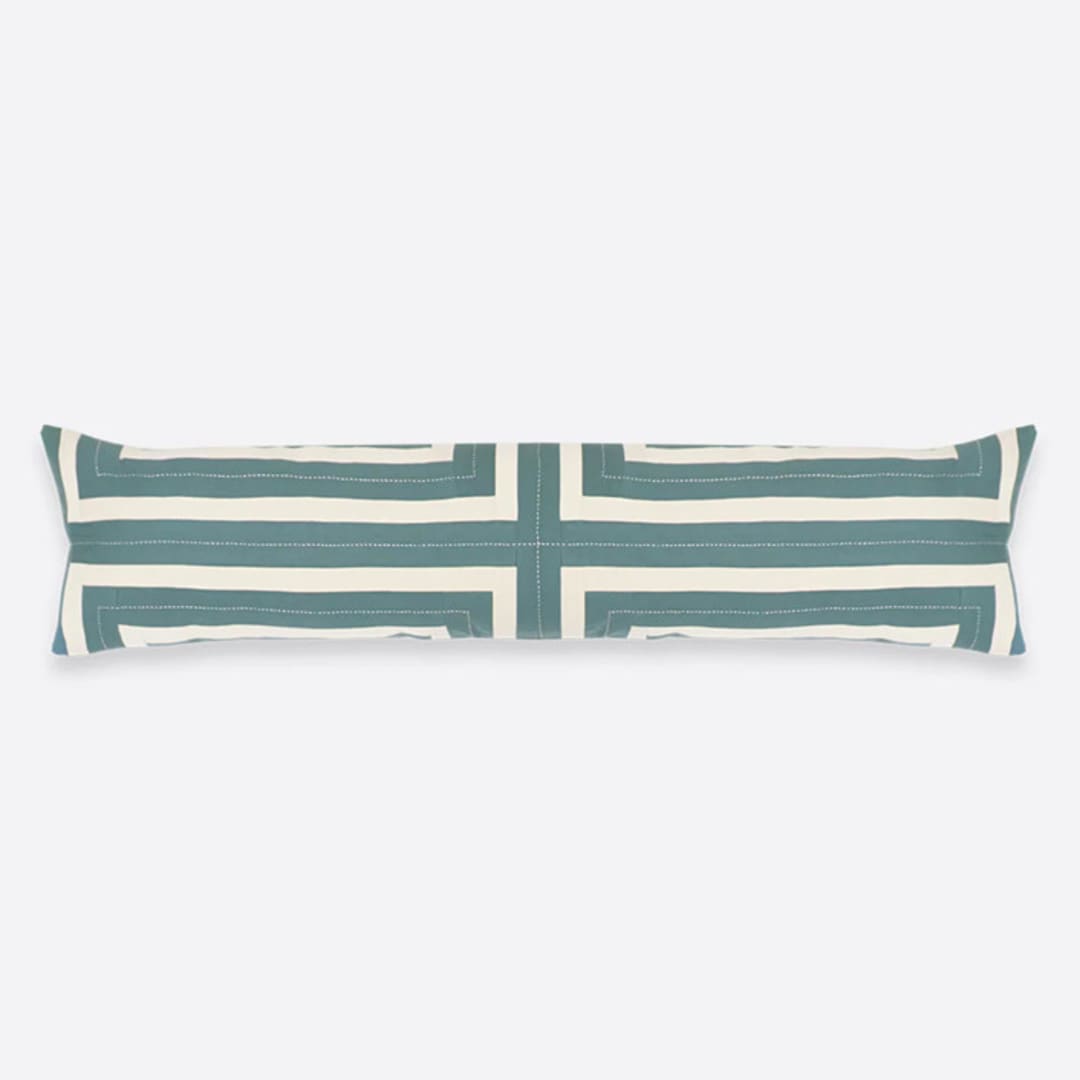 "Interlock XL Lumbar Pillow - Spruce" - Throw Pillows in green by Anchal