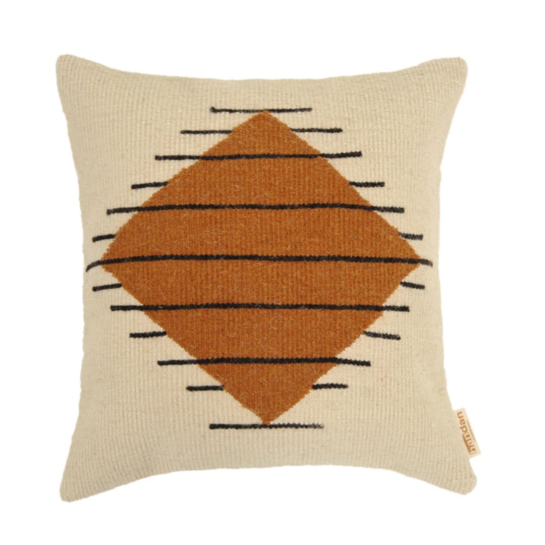 "wind" - Throw Pillows in multicolor by Handan Loomworks