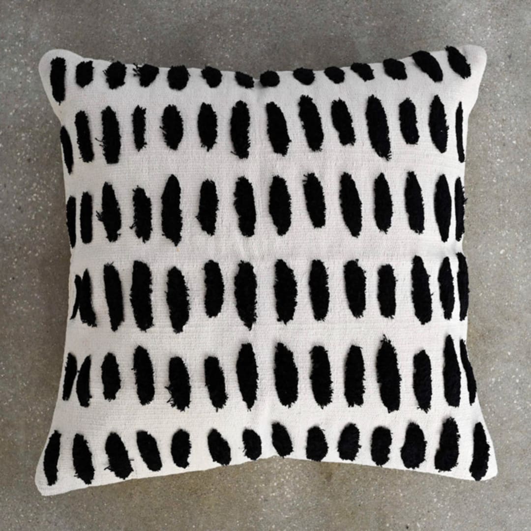 "Day By Day Pillow" - Throw Pillows in multicolorassorted-colors by Wool and Indigo