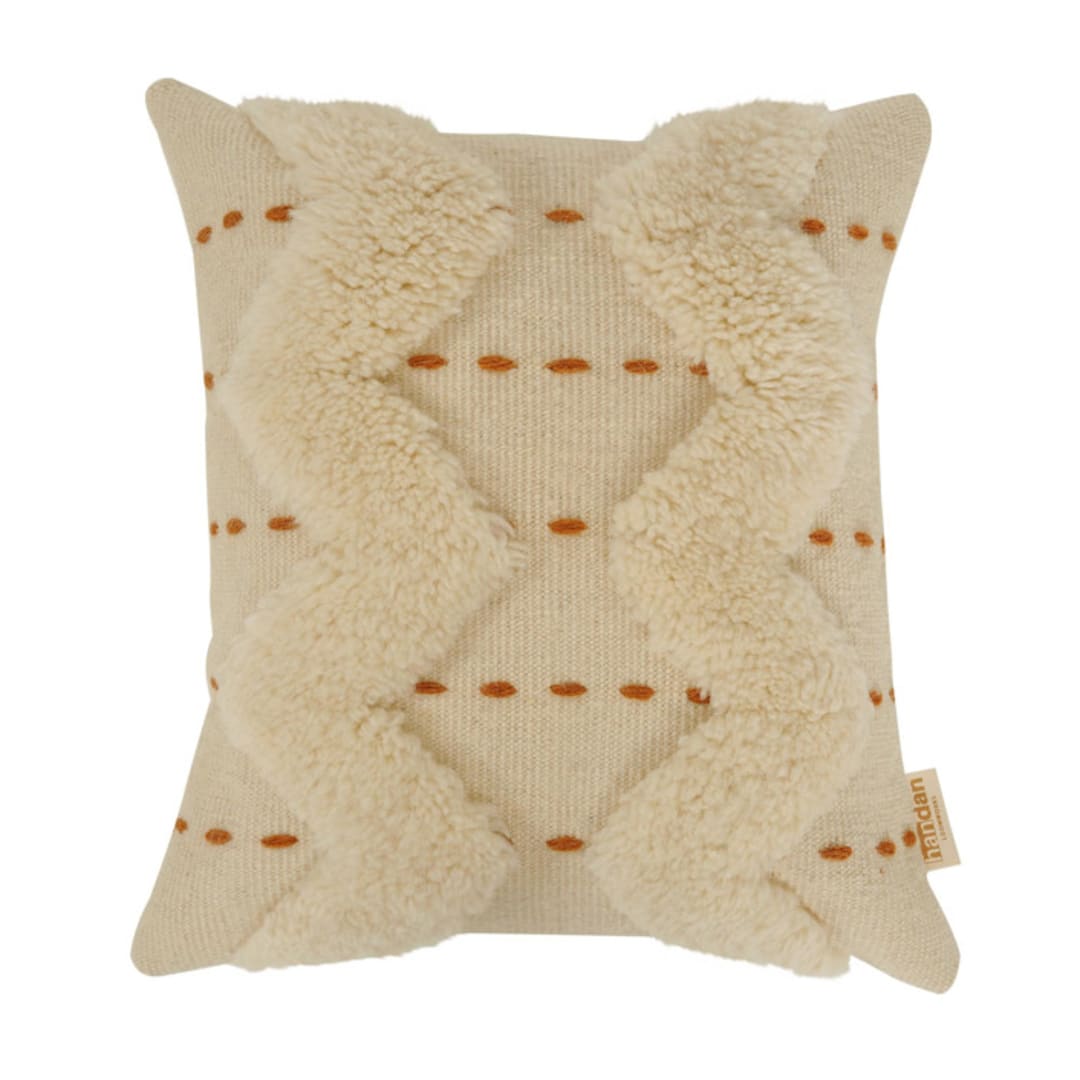 "Hera" - Throw Pillows in natural by Handan Loomworks