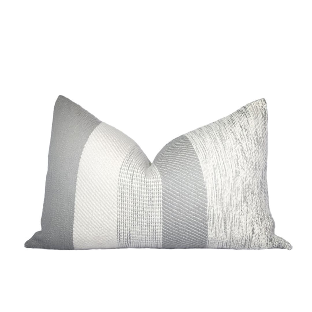 "Gray Chambray Decorative Pillow" - Throw Pillows in gray by Johil Ross