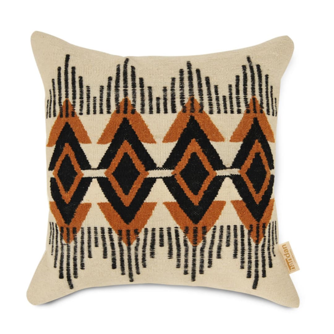 "Vera" - Throw Pillows in multicolor by Handan Loomworks