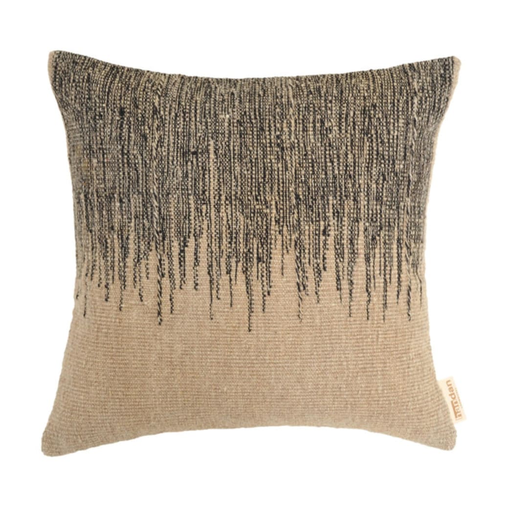"Flow" - Throw Pillows in multicolor by Handan Loomworks