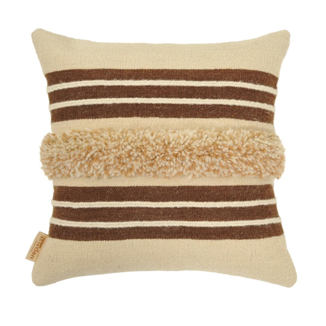 "Kino" - Throw Pillows in multicolor by Handan Loomworks
