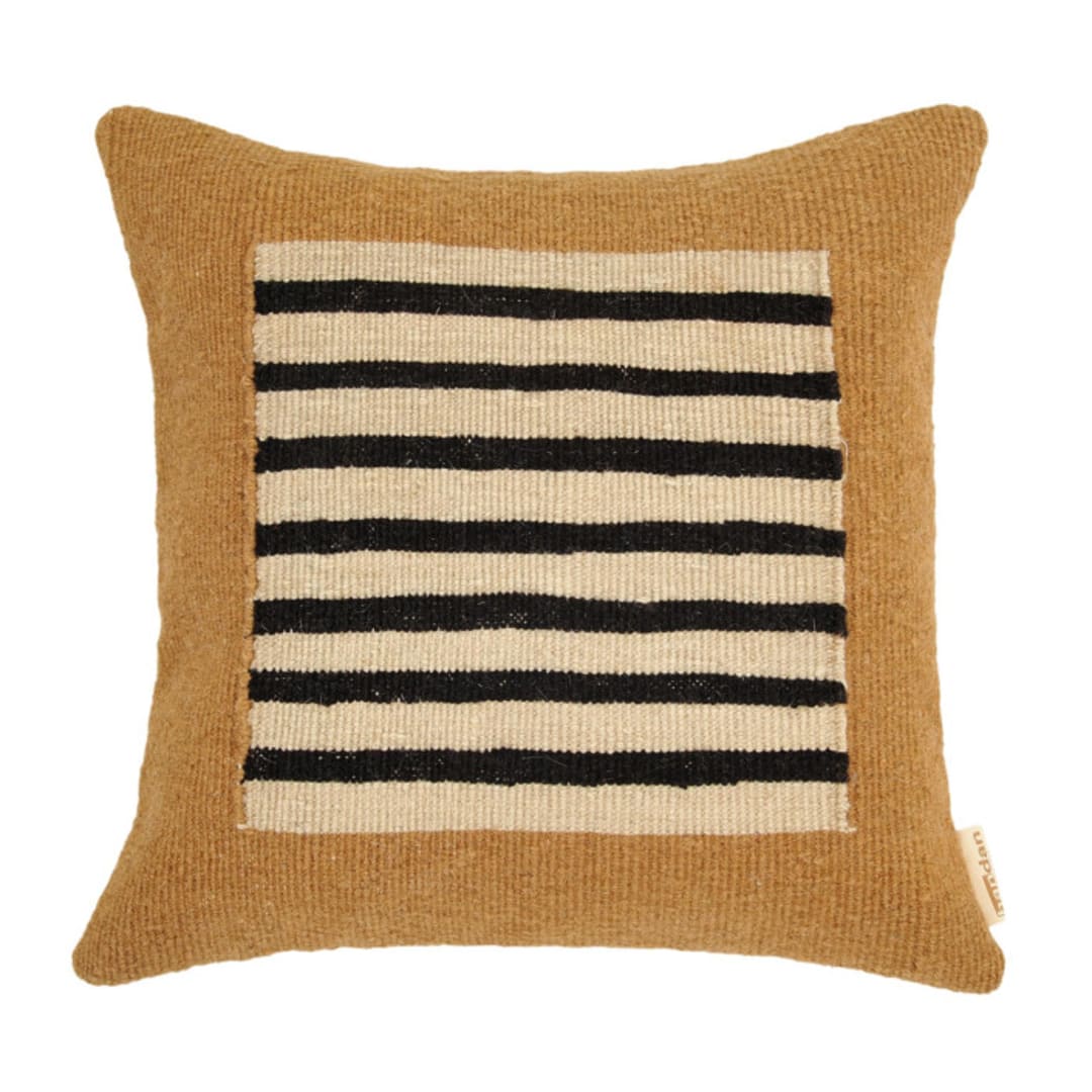 "Myndos" - Throw Pillows in multicolor by Handan Loomworks