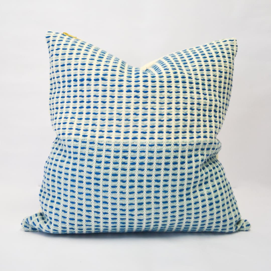 "Naidi Blue Pillow Cover" - Throw Pillows in blue by Tatiana Ordoñez