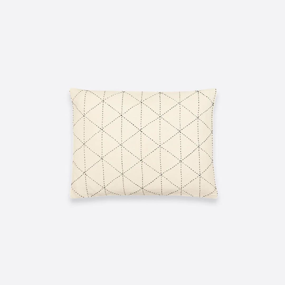 "Small Graph Throw Pillow - Bone" - Throw Pillows in white by Anchal