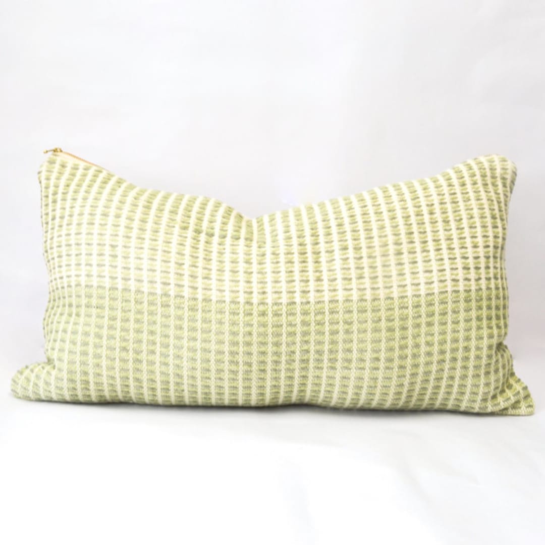 "Feijoa Green Lumbar Pillow Cover" - Throw Pillows in green by Tatiana Ordoñez
