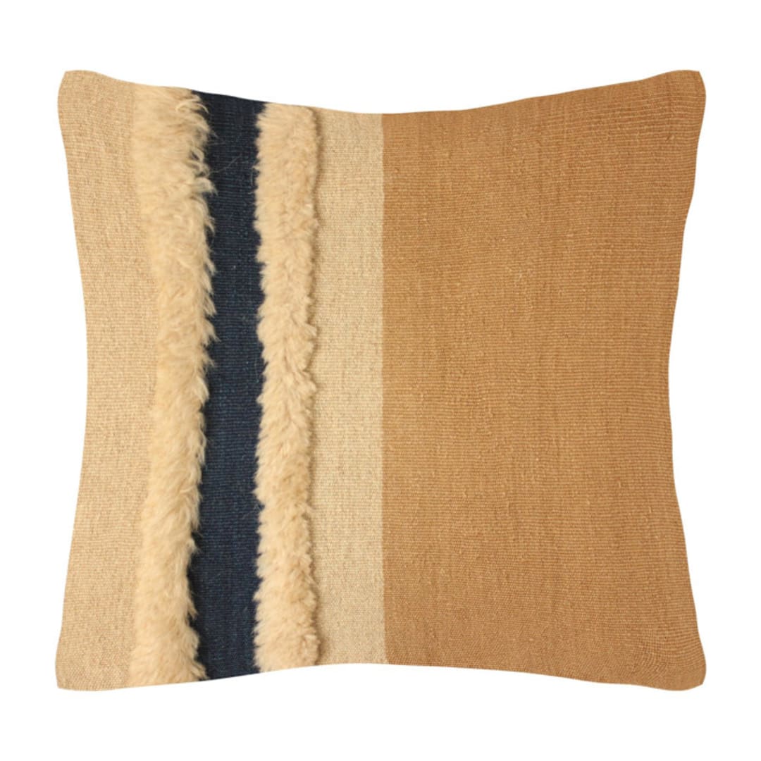 "Sand" - Throw Pillows in multicolor by Handan Loomworks