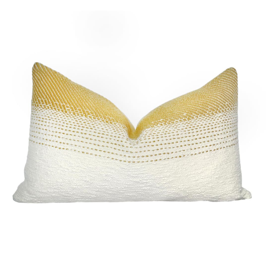 "Yellow Ombre Decorative Pillow" - Throw Pillows in yellow by Johil Ross