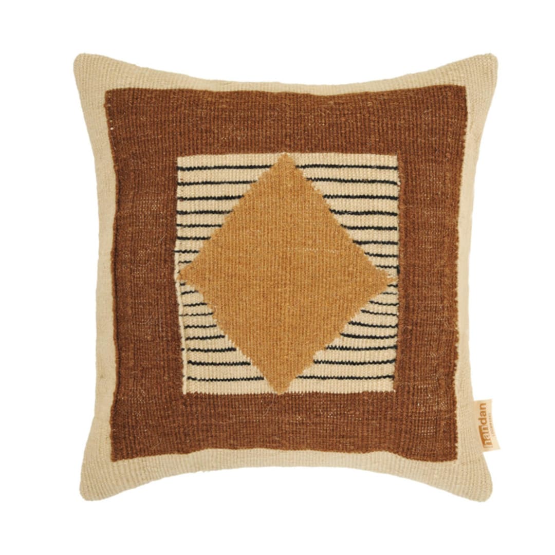 "Baki" - Throw Pillows in multicolor by Handan Loomworks