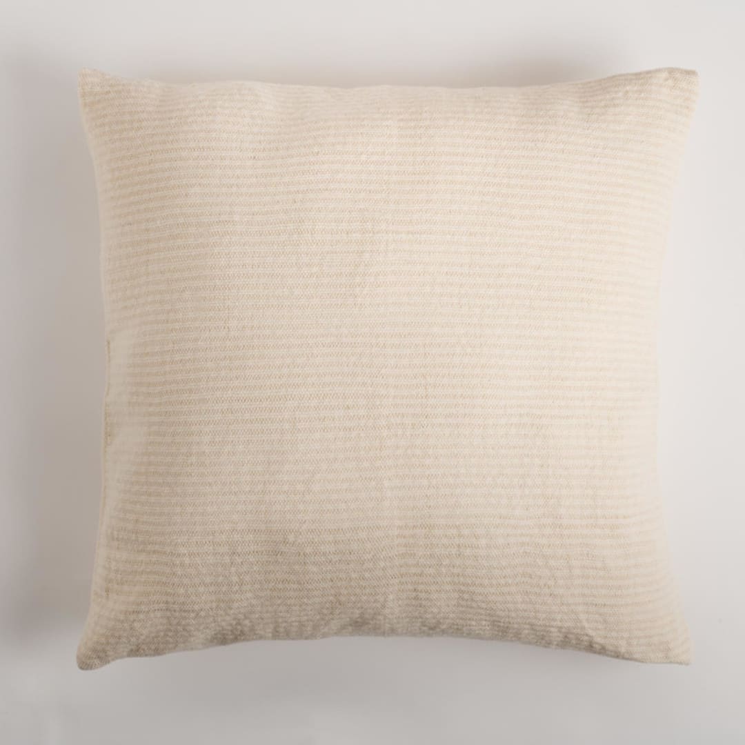 "Manglar Euro Pillow Cover Natural & Cream" - Throw Pillows in beige by Tatiana Ordoñez