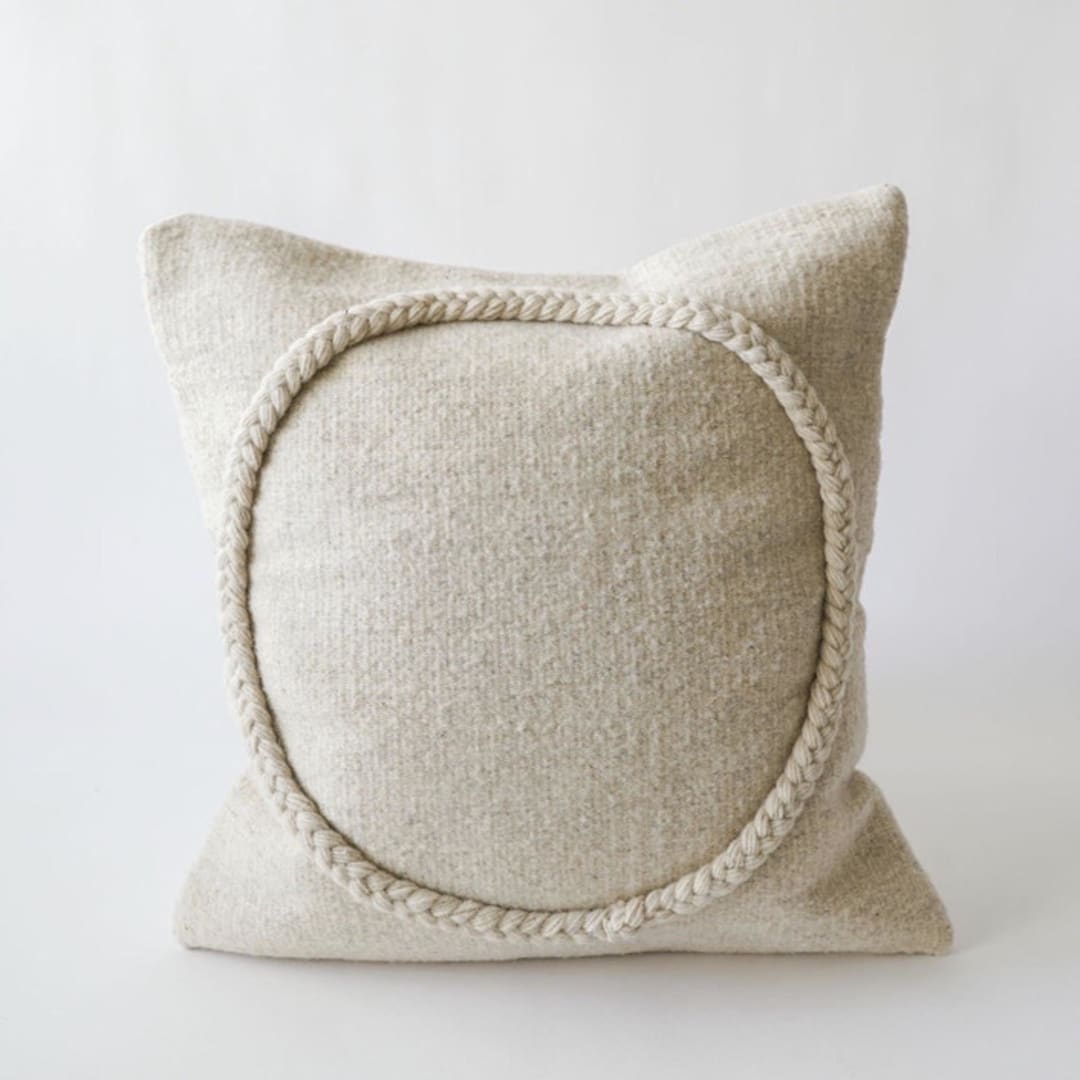 "Moon Rope Pillow" - Throw Pillows in white by Mano Made
