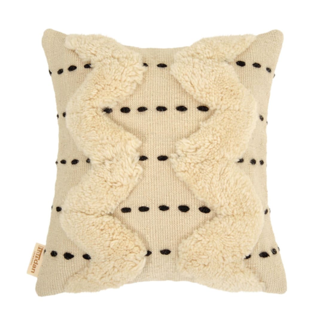 "Swan" - Throw Pillows in natural by Handan Loomworks