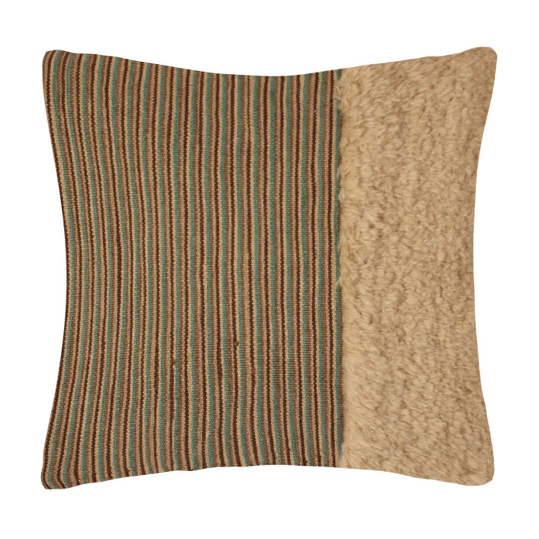 "Toblue" - Throw Pillows in multicolor by Handan Loomworks
