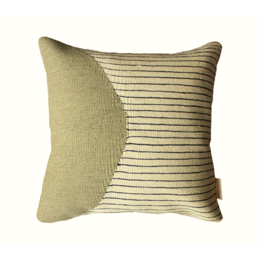 "Karisya" - Throw Pillows in multicolor by Handan Loomworks