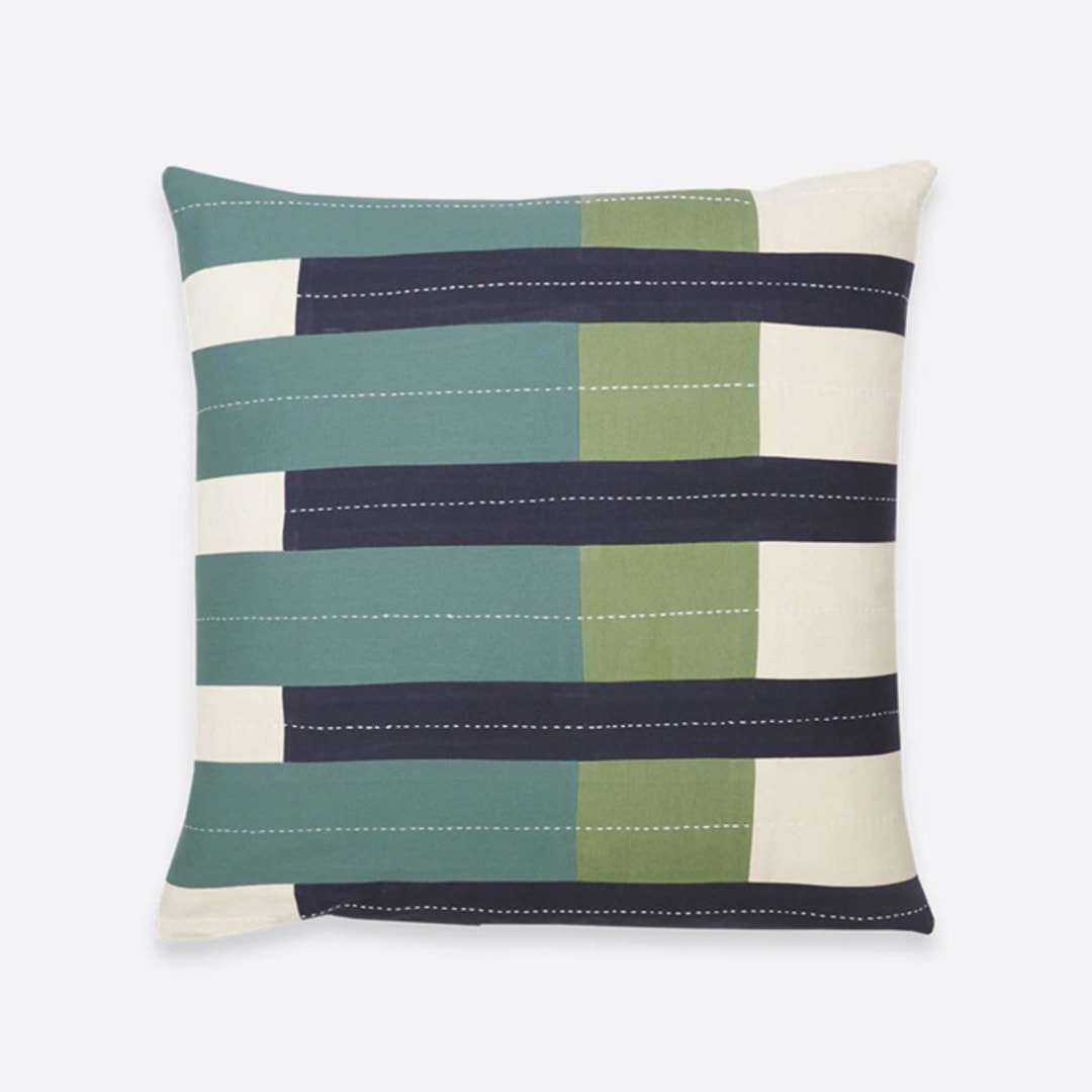 "Shift Throw Pillow" - Throw Pillows in green by Anchal