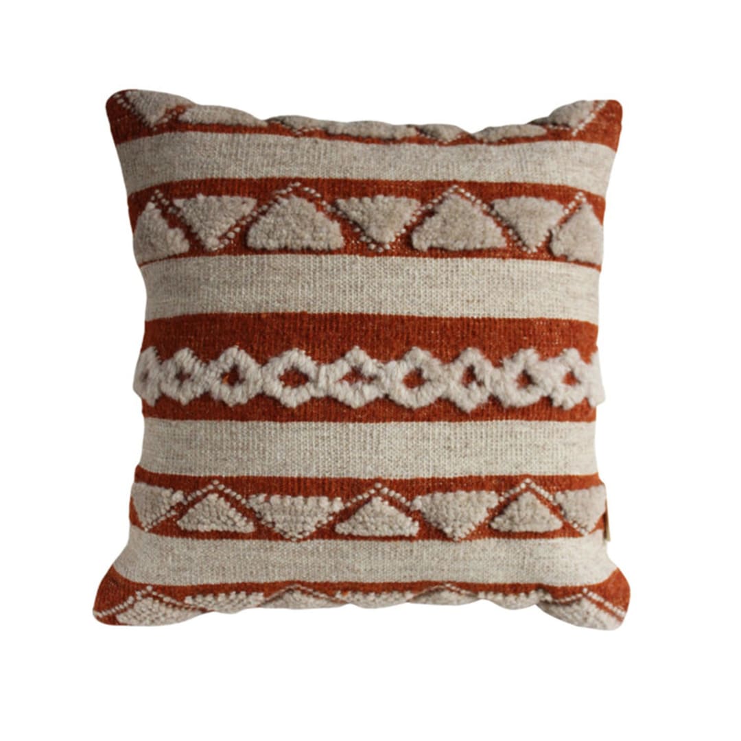 "Motley" - Throw Pillows in multicolor by Handan Loomworks