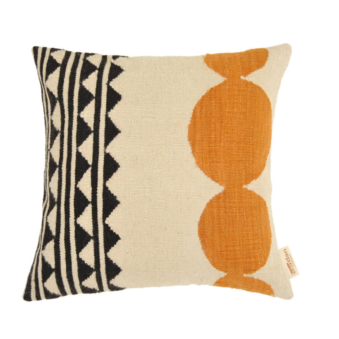 "Ekinoks" - Throw Pillows in multicolor by Handan Loomworks